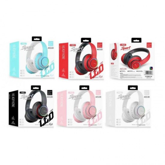 AKS100 Over Ear Headphones Bluetooth Ακουστικά